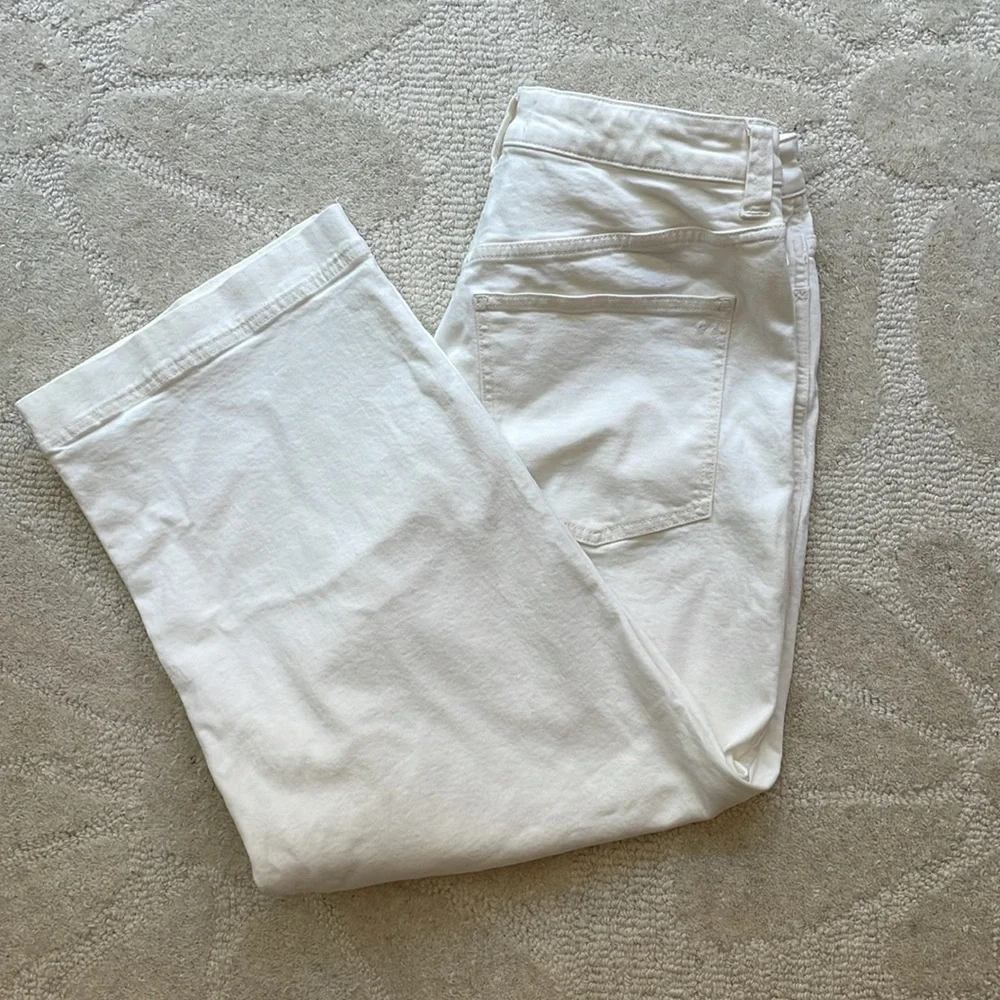 NWT NEW‎ | Madewell The Curvy Perfect Vintage Wide-Leg Crop Jean Tile White 31 - Picture 3 of 13